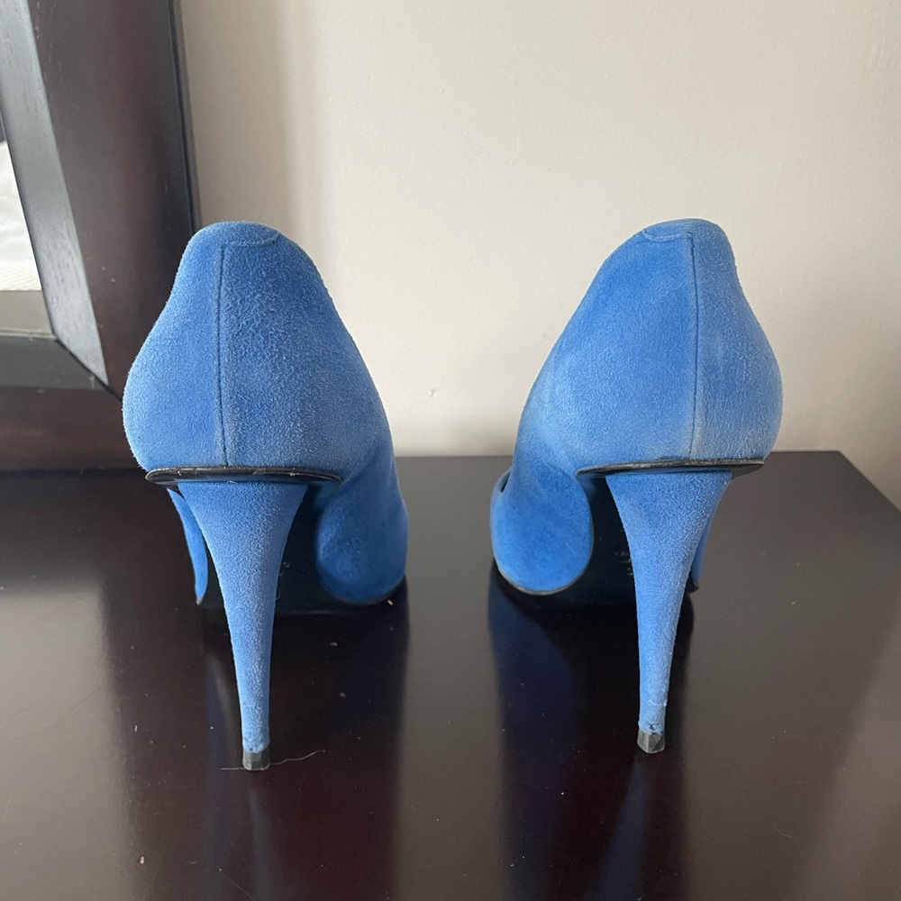 Giuseppe Zanotti Blue and Gold Heels - Picture 3 of 5